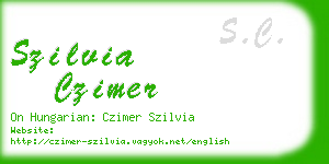 szilvia czimer business card
